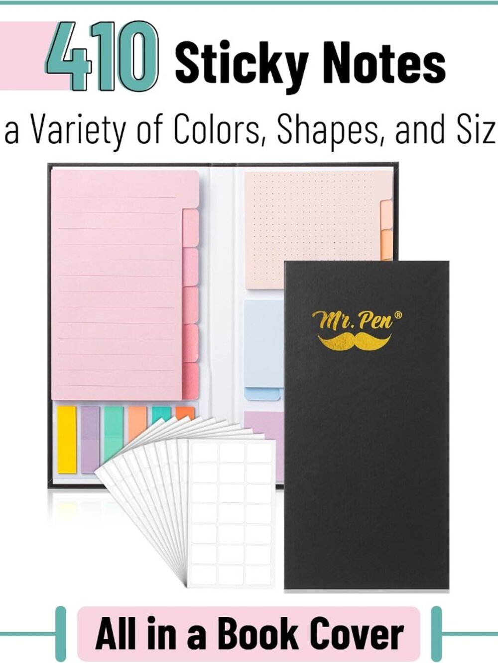 Sticky Notes Set, 410 Pack, Ruled - Picture 3 of 8